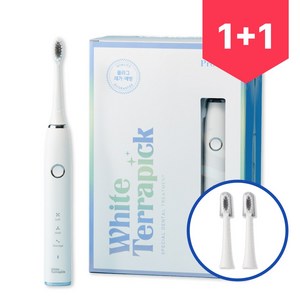 [치과약국판매] 프로벨 음파전동칫솔 저자극 방수 1년무상A/S 칫솔모2개포함, 화이트테라픽 음파칫솔, 화이트, 2개