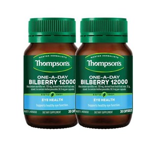 뉴질랜드 톰슨 THOMSONS BILBERRY 원어데이 빌베리 12000mg 캡슐, 2개, 30정