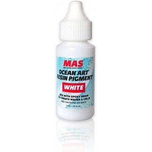 MAS 에폭시 레진 오션 아트 화이트 안료 29.5ml- 파도와 물 효과, 단일옵션, 1개