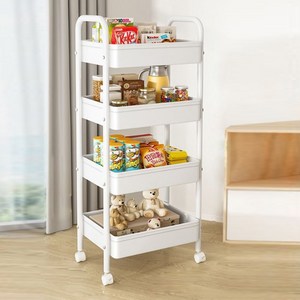 밀스턴 튼튼한 이동식 트롤리 4단, 화이트