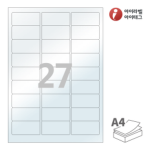 PL239 투명라벨지키미(보호용 필름) 27칸 A4라벨지, 25매