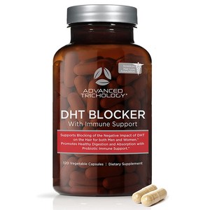 Advanced Trichology 디에이치티 블락 탈모 영양제 120정 DHT Blocker Immune Support Hair Loss Supplements, 1개