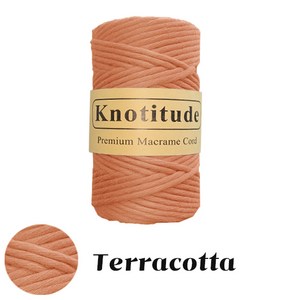 노티튜드 순면 컬러 푼사 4mm 마크라메실 90야드, TERRACOTTA, 1개