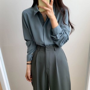 [재구매최고 / 3만장돌파] 데일리 링클프리 히든버튼 긴팔 블라우스 IT7810