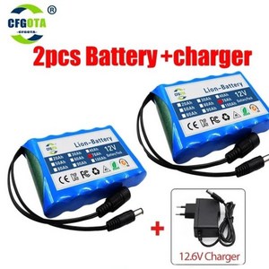 18650 충전식 배터리 CCTV 캠 모니터 DC 12.6V 31Ah 12V 70000Mah, 1개