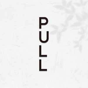 마마픽스 아크릴 도어사인 표지판 블랙, 1개, PULL