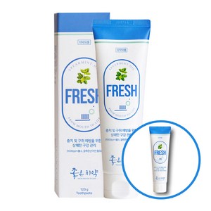 타이거아울렛 저불소 천연유래 치약 프레쉬 x 1개 합성 계면활성제 없는 구취제거 입냄새 잇몸 시린이 치아 치석 미백 불소 임산부 어린이 약국 치과