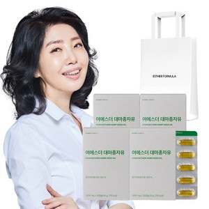 여에스더 유기농 대마종자유 헴프씨드 (+본사 정품 쇼핑백), 30정, 4개