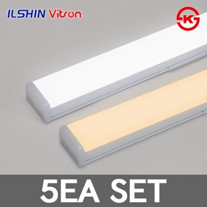 비츠온 LED 주차장등 다용도 일자등 LED형광등 60W 1200mm, 5개, 주광색