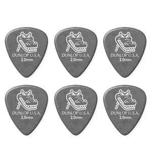 던롭 피크 기타피크 게이터그립 스탠다드 2.0mm 417R2.0 (세트 6) Gator Grip STD Dunlop Pick, 1개