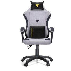 벤트론스 게이밍 의자 좋은 통기성 높이 틸팅조절 등받이 목받침 하중 150KG 컴퓨터체어 사무용, 라이트 그레이