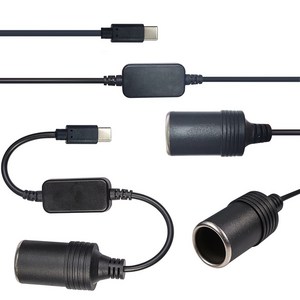 차량용 가정용 멀티 5V C타입 USB to 12V 1A 시거소켓 하이셀 멀티 승압 변환젠더 C포트 35cm, 1구, 1개