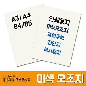 올페이퍼 미색모조지 인쇄용지 복사지, 120g_미색모조지_B5, 250매