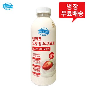 덴마크 드링킹요구르트 딸기 750mL대용량/무배, 4개, 750ml