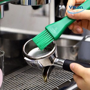 바이칸 커피머신 가루 그라인더 청소솔 포터필터 내열 브러쉬, 미디움, 녹색_50mm, 1개, 녹색