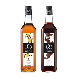 1883 바닐라 시럽 1000ml+1883 초콜릿 시럽 1000ml, 1L, 2개