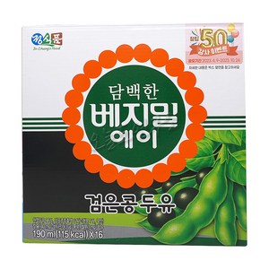 정식품 담백한 베지밀 에이 검은콩두유 190ml X 16팩, 16개