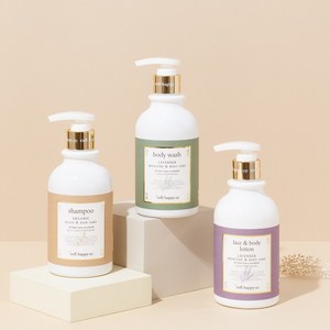 셀해피코 코스모스 유기농 3종 세트(샴푸 워시 페이스앤 바디로션 300ml), 1세트