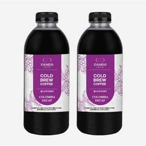 캔두커피 콜롬비아 콜드브루 원액 1000ml 2개 디카페인 콜드브루, 2개입, 1000g