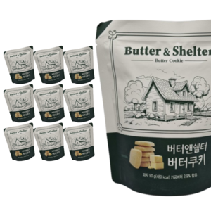 버터앤쉘터 버터쿠키, 10개, 90g