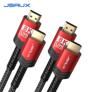 JSUAX HDMI Ve 2.1 UHD 8K 케이블, 3m, 1개입