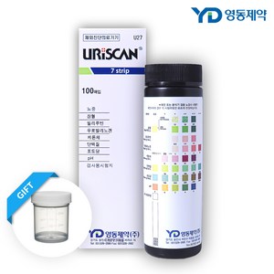 영동제약 유리스캔 소변검사 키트 케톤 당뇨 단백뇨 소변컵 무료 1종 2종 4종 7종 10종, 7종+소변컵, 1개, 100매입