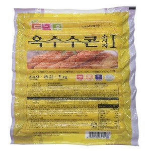 도나우 옥수수콘 소시지 1kg /냉동소세지 캠핑용 핫도그용, 3개