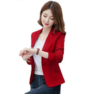 Yanrz 여자 정장 코트 봄가을 슬림 오피스룩 재킷 23N627