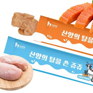 웁스 햄스터 간식 산양의 탈을 쓴 쥬쥬 츄르 참치&닭고기, 1개, 12g