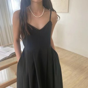 메이 끈 나시 어깨조절 롱 원피스 레이어드 여름