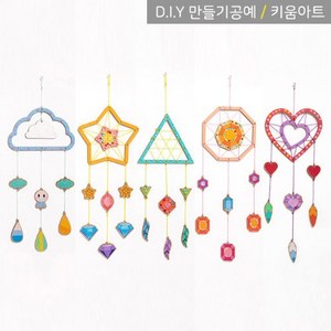 키움아트 DIY 나무 드림캐쳐만들기모음 5종 A, 팔각형