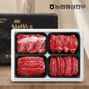 농협횡성한우 어사품 1등급 구이세트 3호1.6kg(냉장 팩당 400g), 1개, 1.6kg