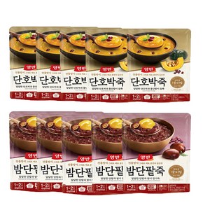 동원 양반 단호박죽 5개 +밤단팥죽 5개 420g 파우치죽, 1세트