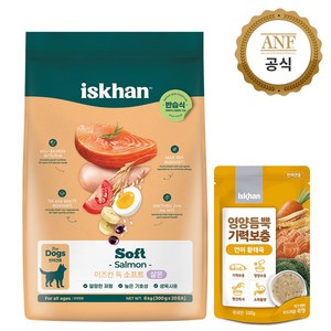 이즈칸 독 소프트살몬 6kg+영양듬뿍 연어황태죽 100g, 1개, 6kg