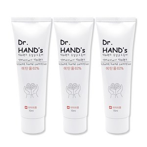 닥터핸즈 휴대용 손소독제 손소독젤 70ml, 3개