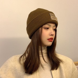 다이나믹피플 남녀공용 무지 골지 니트 숏비니 와치캡