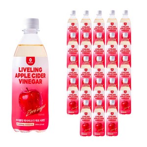 라이블링 애사비 제로 소다 사과맛 고함량 애플사이다비니거 탄산음료, 24개, 500ml