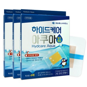 제일 하이드케어 아쿠아 특대형 4매입 x 3개 넓은상처부위 얇은 방수 보호필름, 2세트