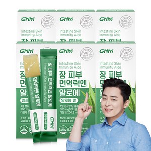 GNM 장 피부 면역력엔 알로에 / 먹는 알로에겔 이뮨 젤리스틱 장건강 피부건강 면역력증진, 300g, 6개