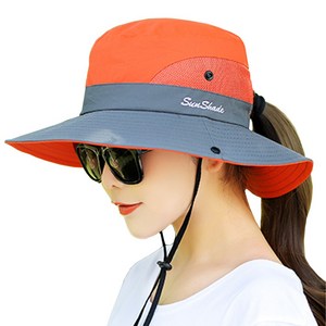 올포디움 벙거지 등산모자 사파리 정글모, 썬쉐이드벙거지모자(오렌지)