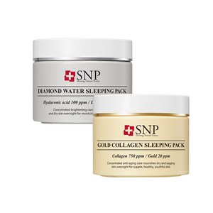 Snp 골드 콜라겐 슬리핑 팩 100ml + 다이아몬드 워터 슬리핑 팩 100ml 2종 세트, 1개