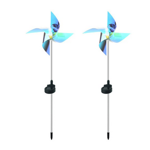 레나에너지 태양광 LED 오로라 바람개비 야외 조명, 태양광 LED 바람개비 2개(1세트)