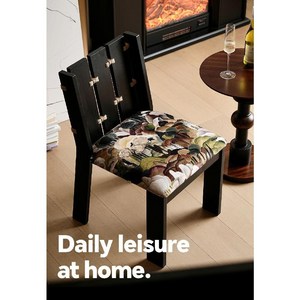 프렌치 빈티지 감성 식탁의자 단단한 원목 디자인체어 거실 1인용 고급 인테리어 체어