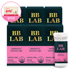 비비랩 질 유래 특허 여성유산균 장건강 면역케어 복합기능성 7종 혼합유산균 활력환 기획세트, 30정, 6개