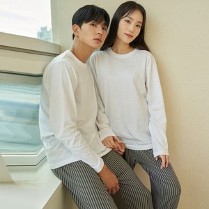 도씨 커플용 피치기모 싱글라인 9부 잠옷 바지 D-807