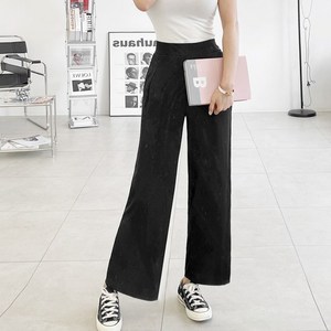 가비진 여성용 와이드 일자 밴드 팬츠