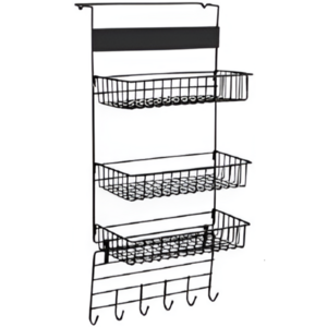 철제 벽걸이 냉장고 틈새 선반 거치대 주방 벽선반 스낵바 조리도구 양념통 홀더 다용도 걸이형 행거, 3단 화이트, 3단 화이트
