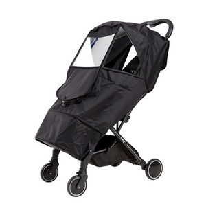절충형/디럭스 유모차 사계절 멜란지 방풍 모기장 방한 레인커버, 1개, 01.디럭스 방풍커버-블랙