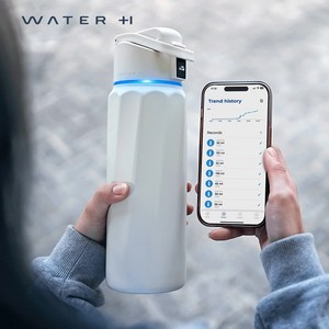 [공식] WATER H 스마트워터보틀 비타 스마트텀블러 -마시는 물의 질과 양을 모니터링 해주는 스마트 물병, 아이보리화이트(하얀색), 1개