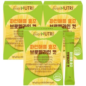 에버뉴트리 브로멜라인 파인애플 효소, 90g, 3개